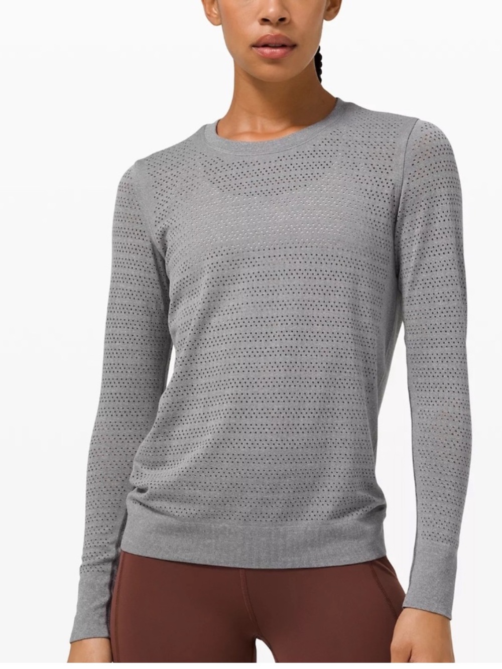Lululemon Swiftly Breathe Long Sleeve Gray Size 6